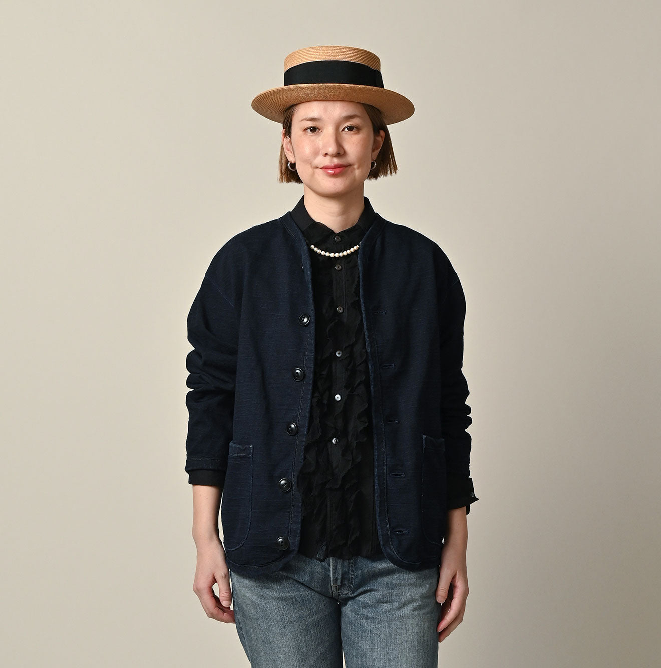45R Indigo Dekoboko Tenjiku 908 Binder Cardigan