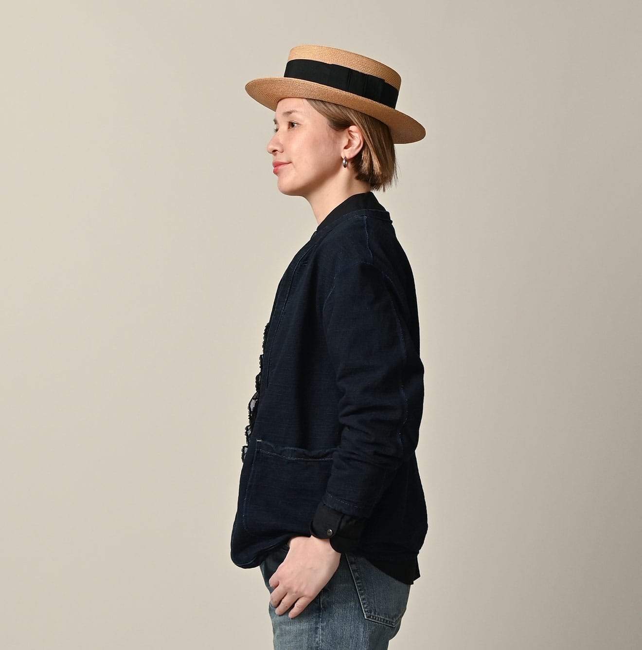 45R Indigo Dekoboko Tenjiku 908 Binder Cardigan - Image 8