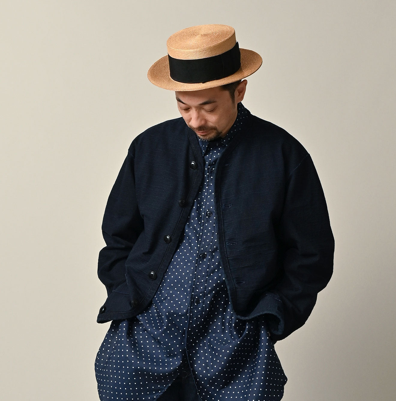 45R Indigo Dekoboko Tenjiku 908 Binder Cardigan - Image 4