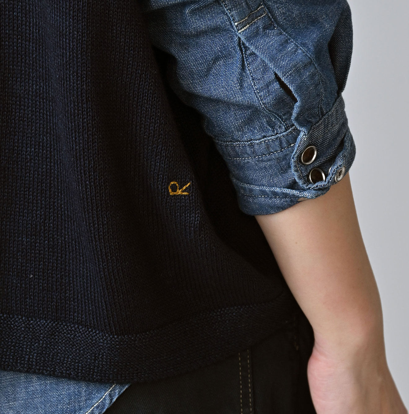 45R Indigo Low Gauge Super Gauze M-vest