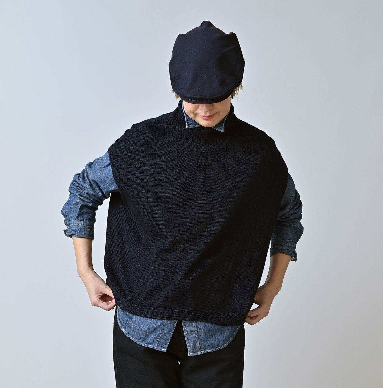 45R Indigo Low Gauge Super Gauze M-vest