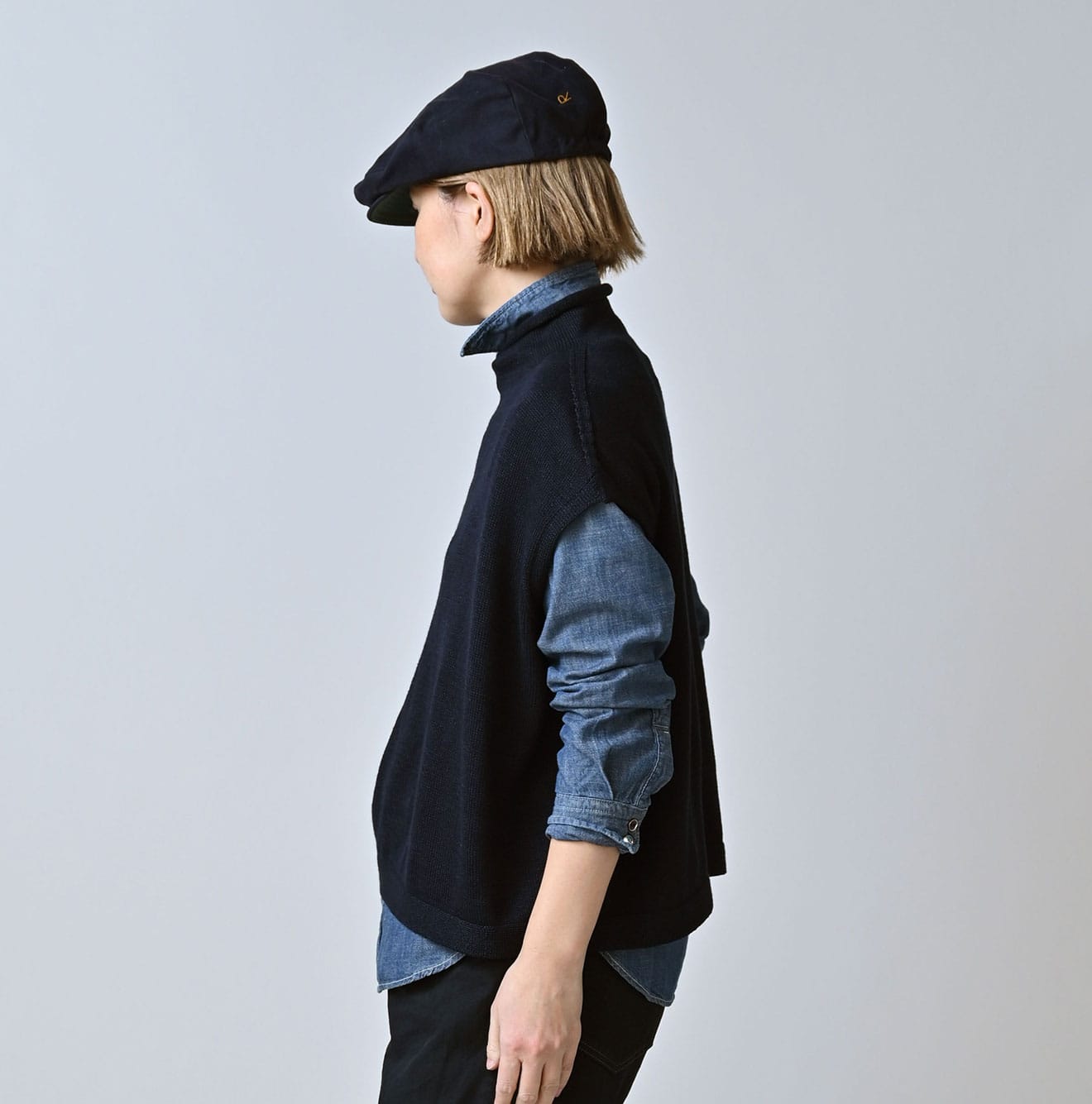 45R Indigo Low Gauge Super Gauze M-vest