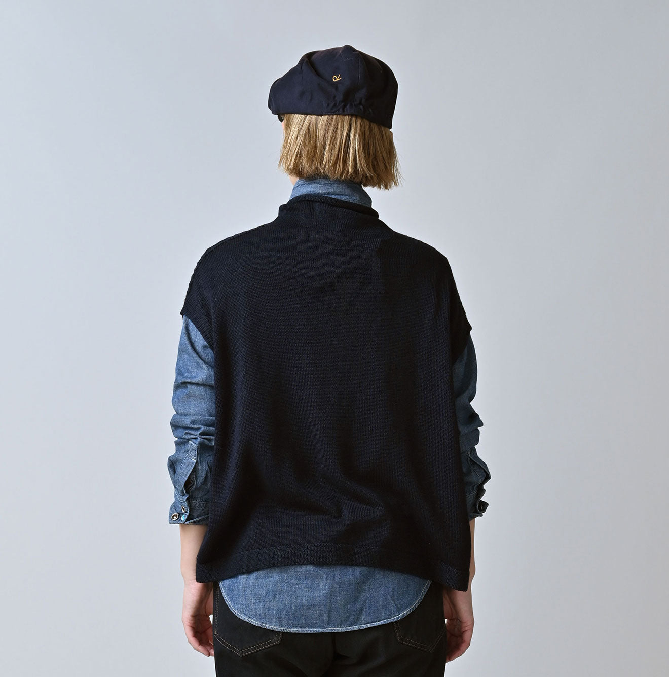 45R Indigo Low Gauge Super Gauze M-vest