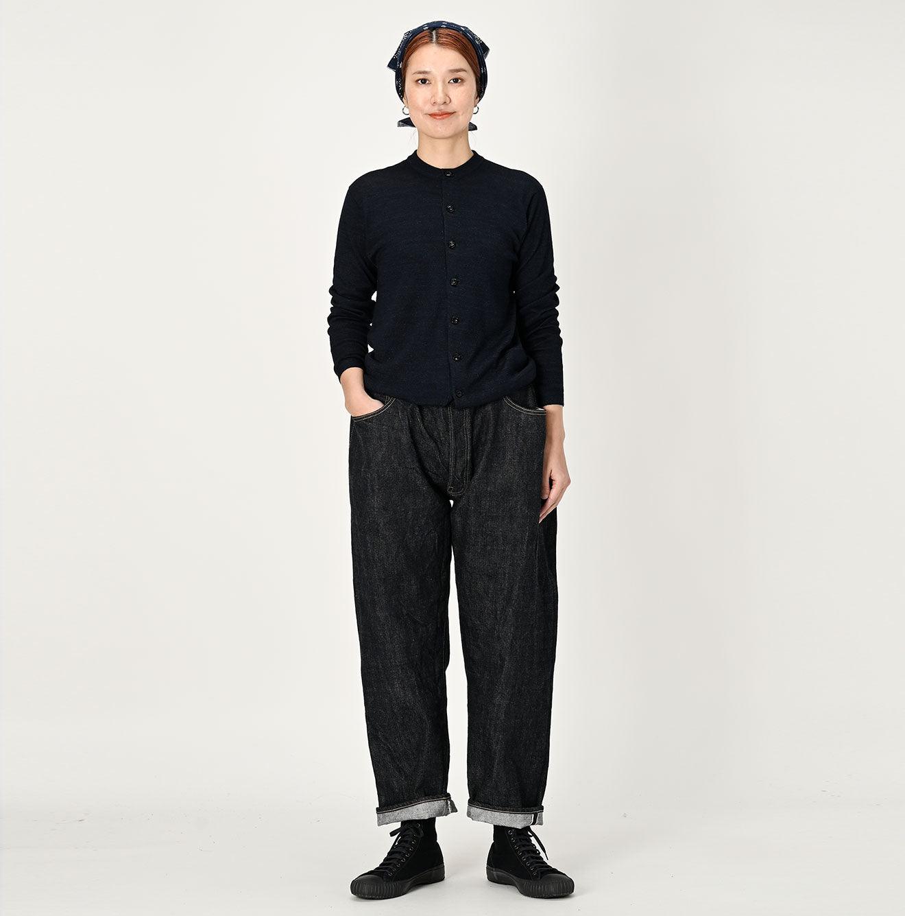 Indigo Super Gauze Wholegarment 908 Cardigan - 45R by 45rpm studio