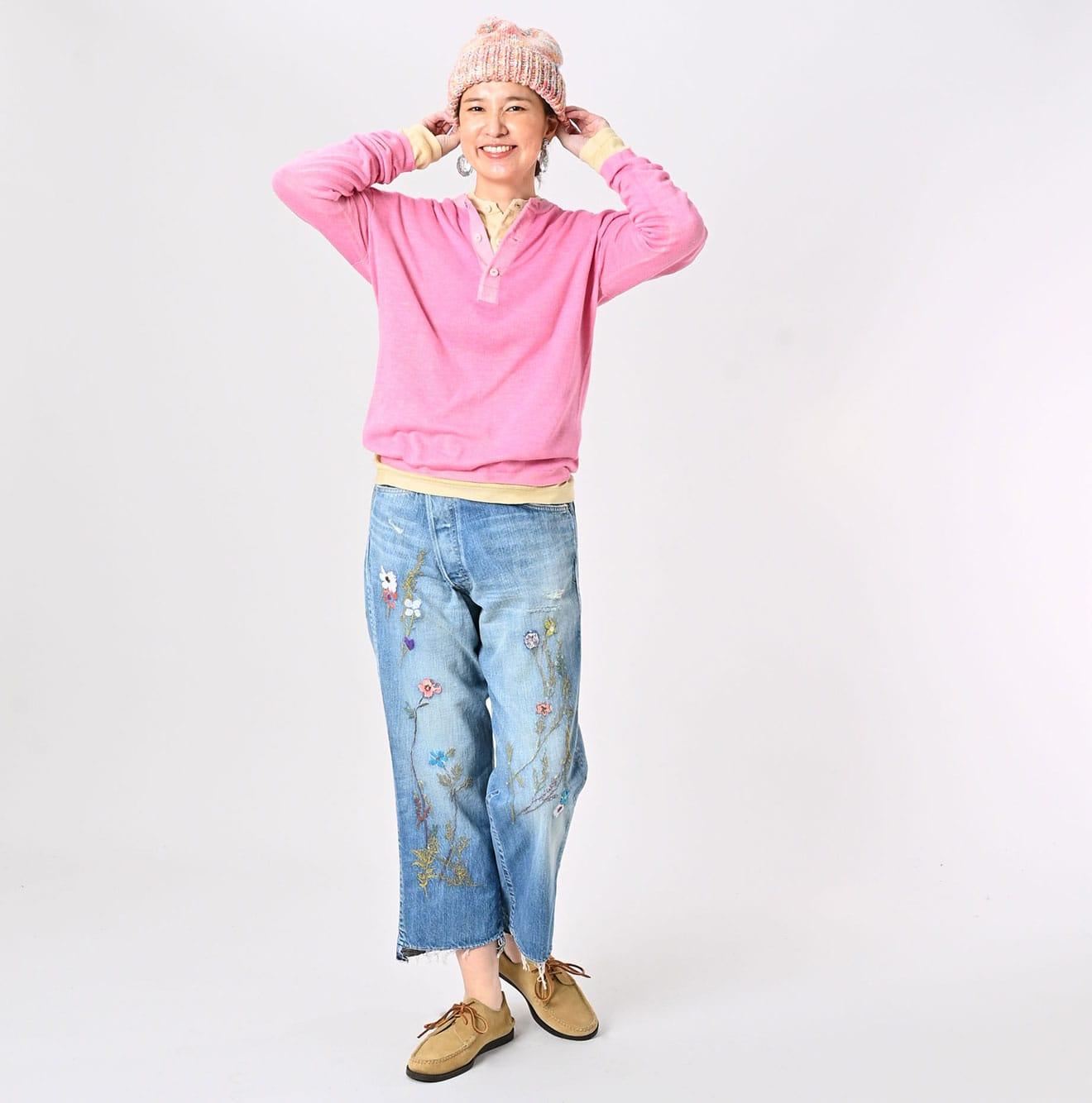 Botanical Dyed Super Gauze Wholegarment 908 Henley - 45R by 45rpm studio - Image 6