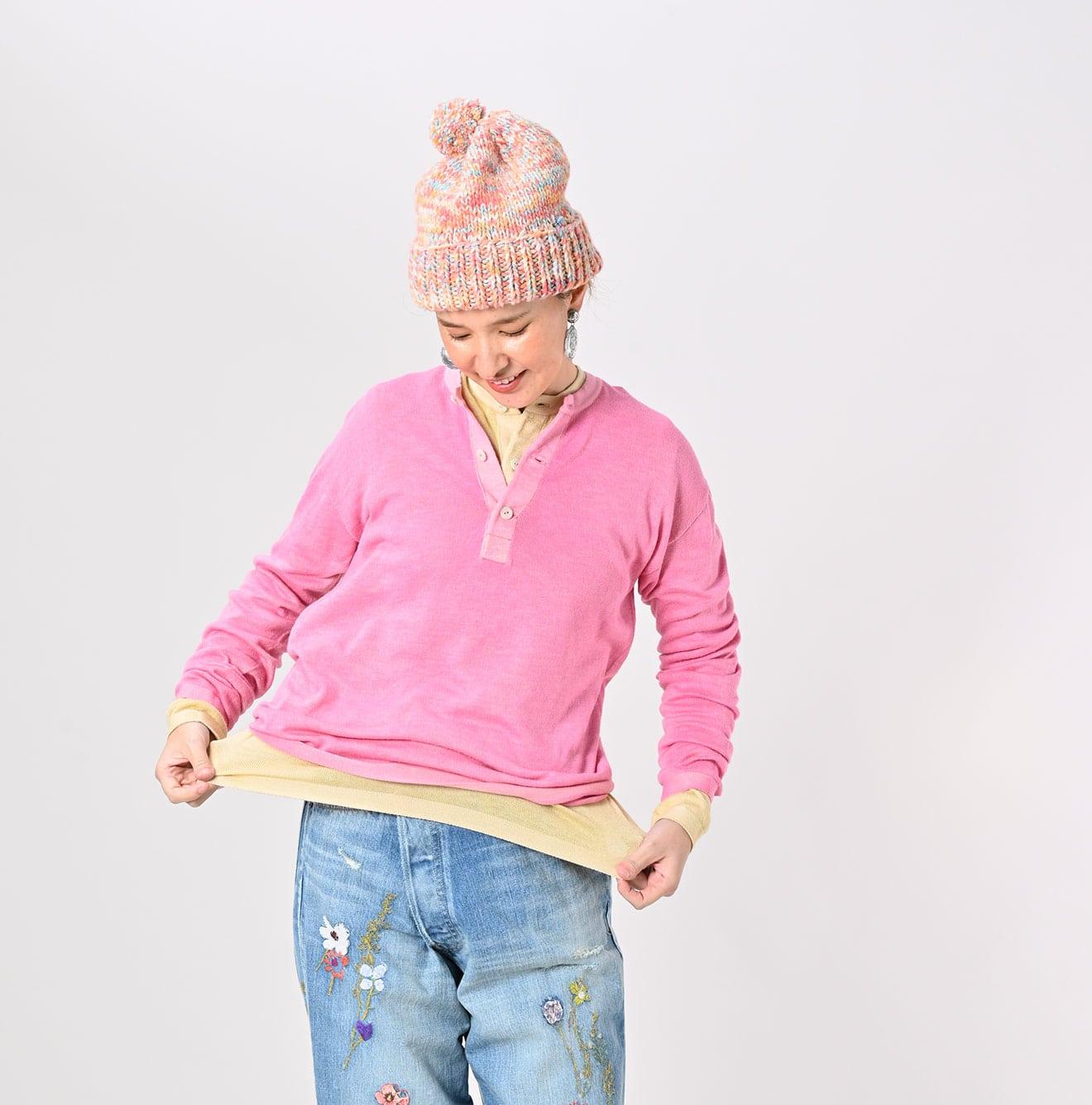 Botanical Dyed Super Gauze Wholegarment 908 Henley - 45R by 45rpm studio - Image 8