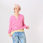 Botanical Dyed Super Gauze Wholegarment 908 Henley - 45R by 45rpm studio