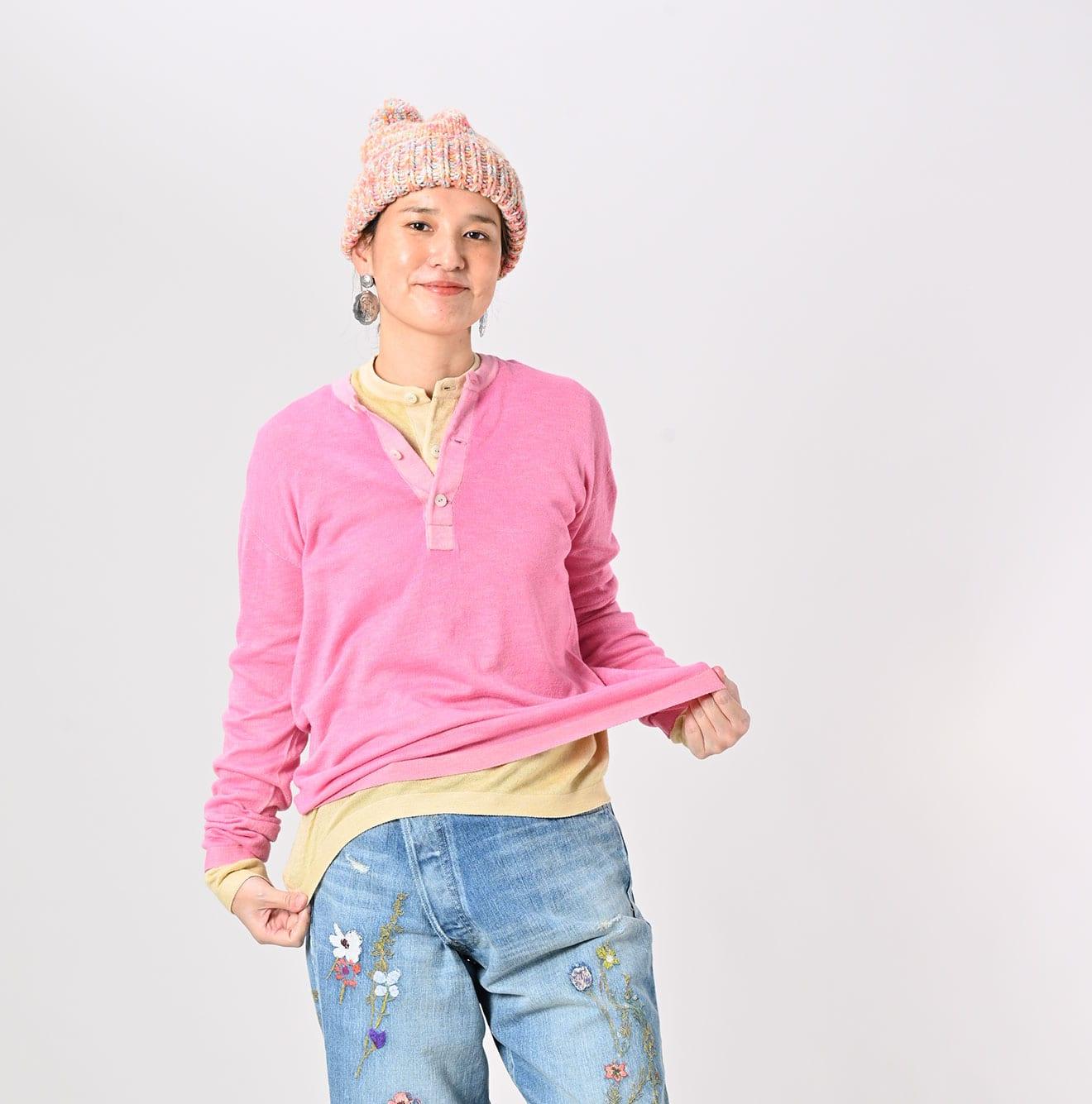 Botanical Dyed Super Gauze Wholegarment 908 Henley - 45R by 45rpm studio - Image 9