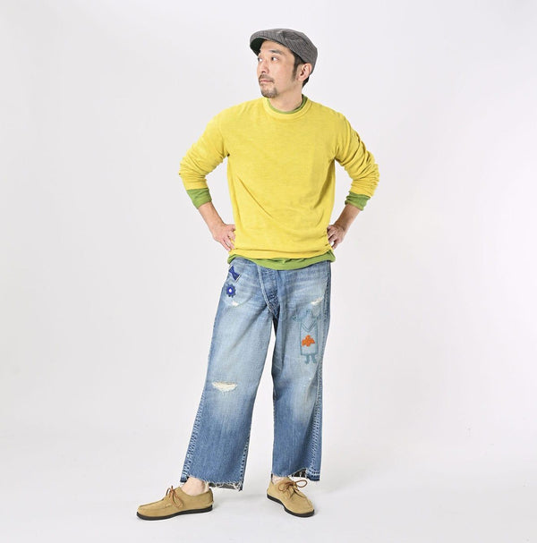 Botanical Dyed Super Gauze Wholegarment 908 Crewneck - 45R by 45rpm studio