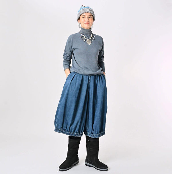 Botanical Dyed Super Gauze Wholegarment 908 Turtleneck - 45R by 45rpm studio