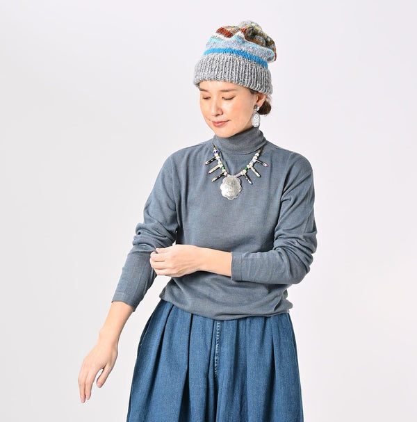 Botanical Dyed Super Gauze Wholegarment 908 Turtleneck - 45R by 45rpm studio