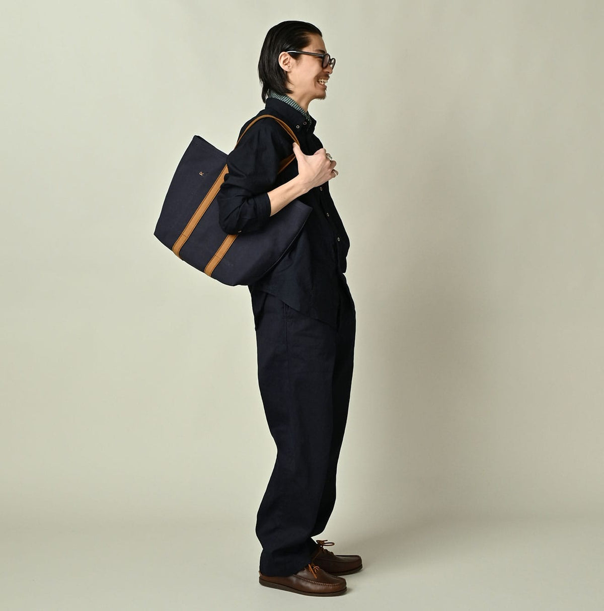45R Indigo ONEONE Treasure Canvas Tote Bag