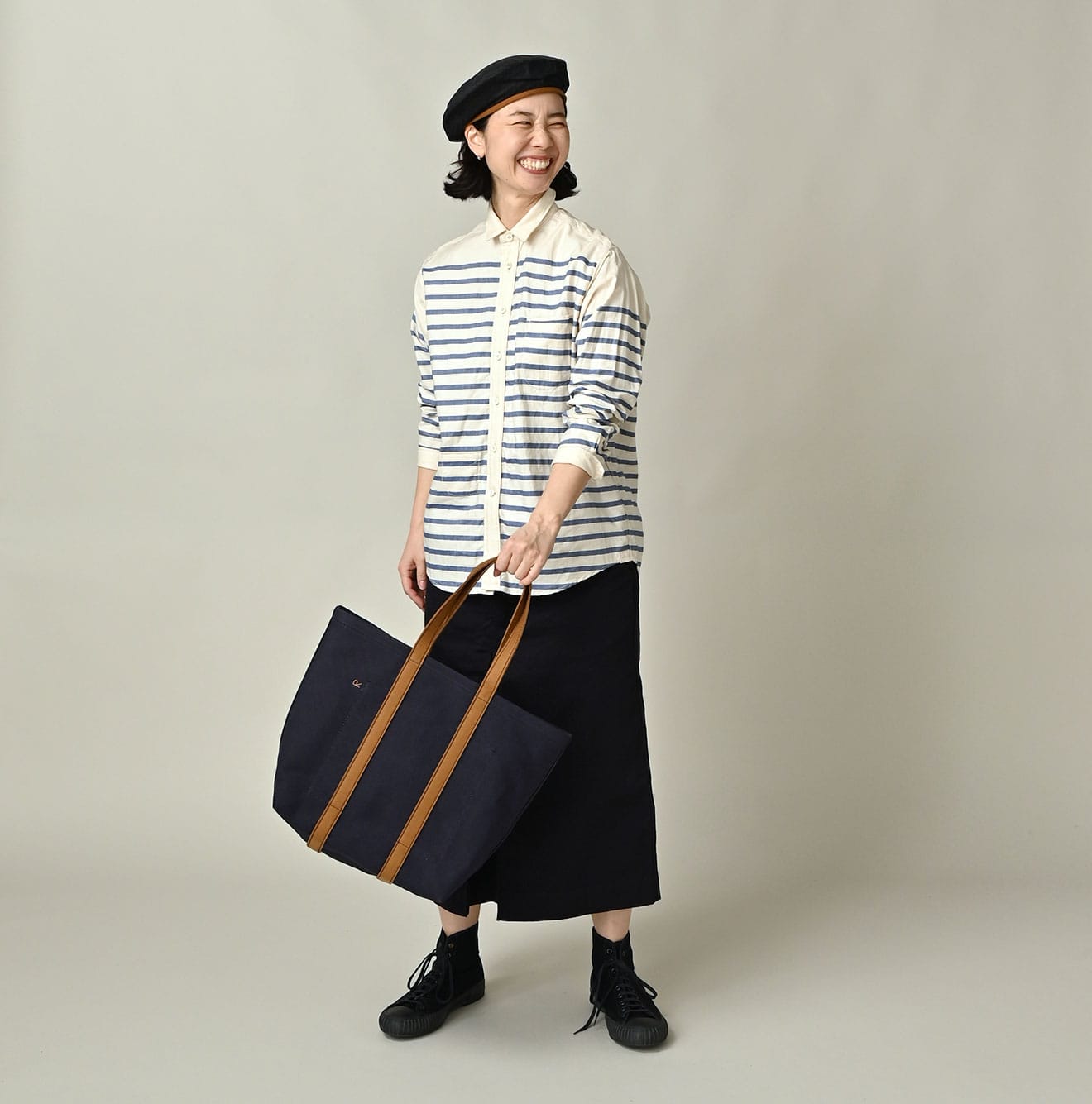 45R Indigo ONEONE Treasure Canvas Tote Bag