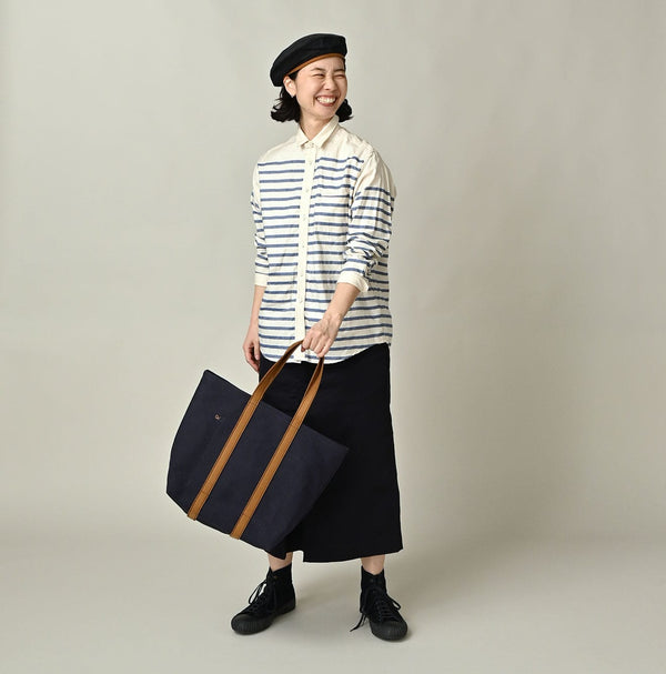 45R Indigo ONEONE Treasure Canvas Tote Bag