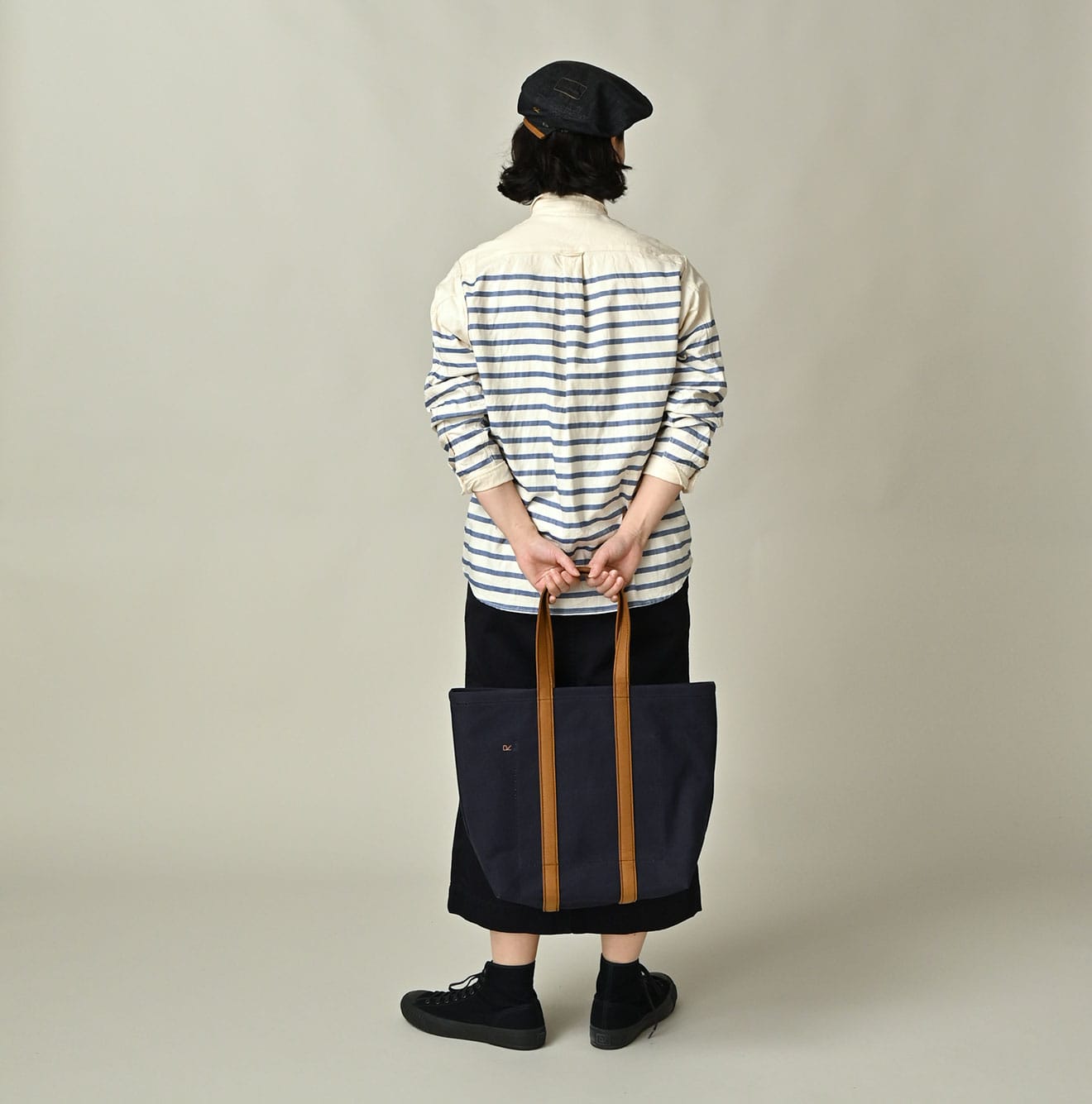 45R Indigo ONEONE Treasure Canvas Tote Bag