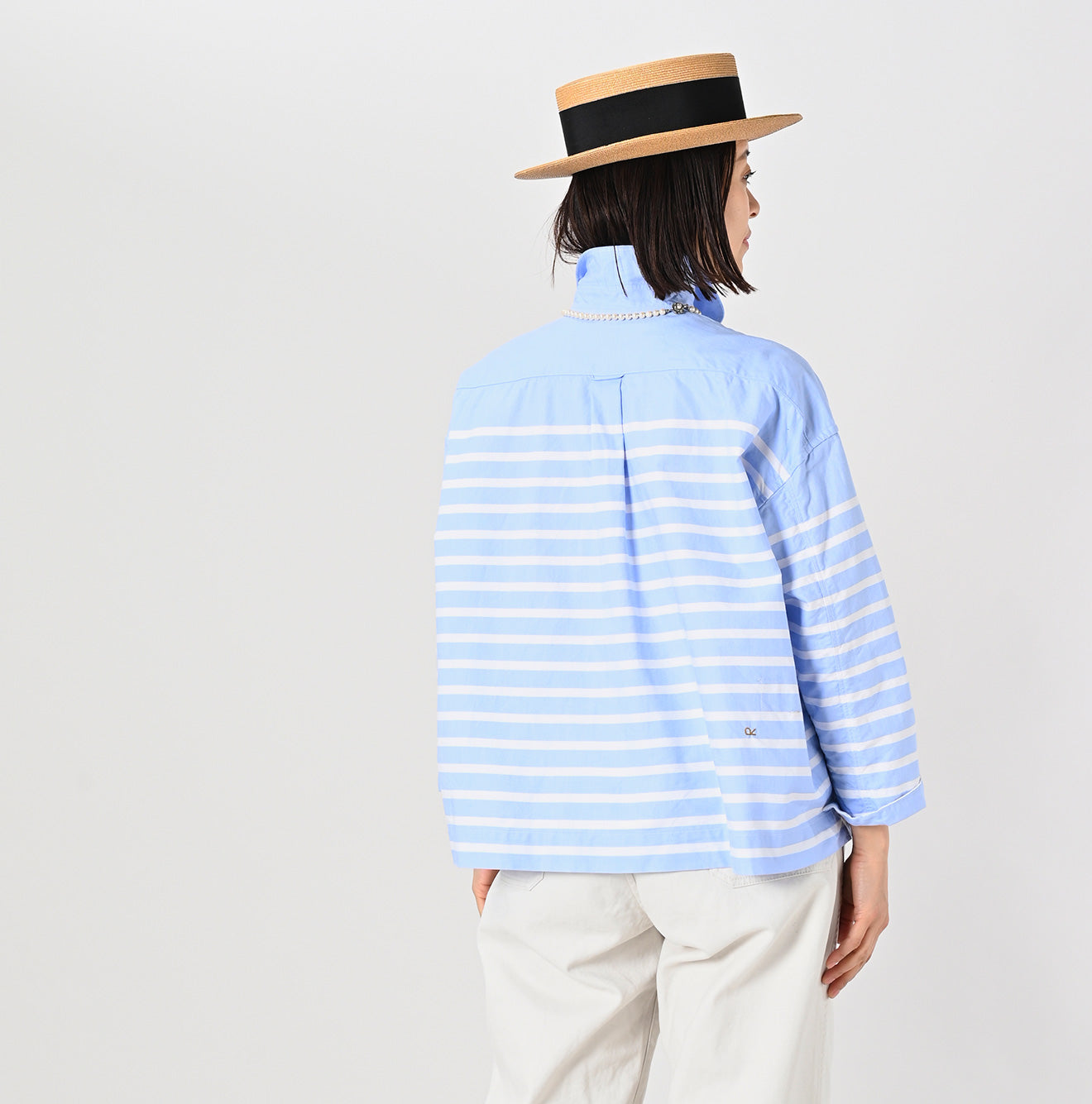 45R Supima Oxford Basque M-shirt