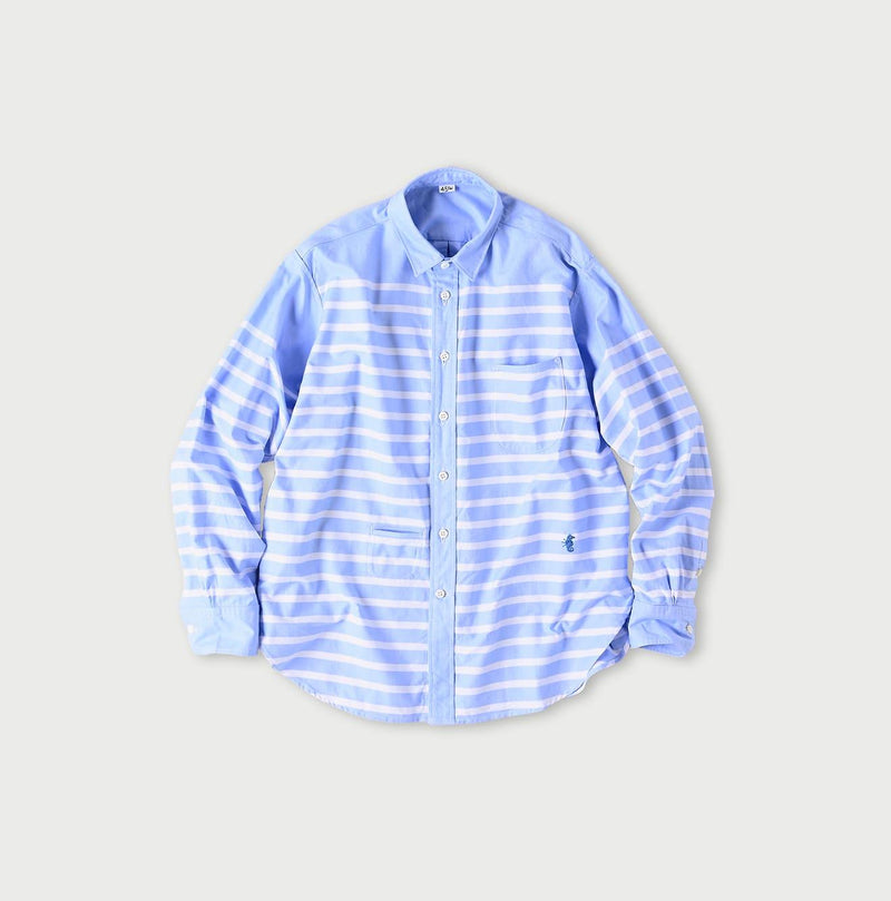 Supima Oxford 908 Ocean Basque Shirt - 45R by 45rpm studio - Image 2