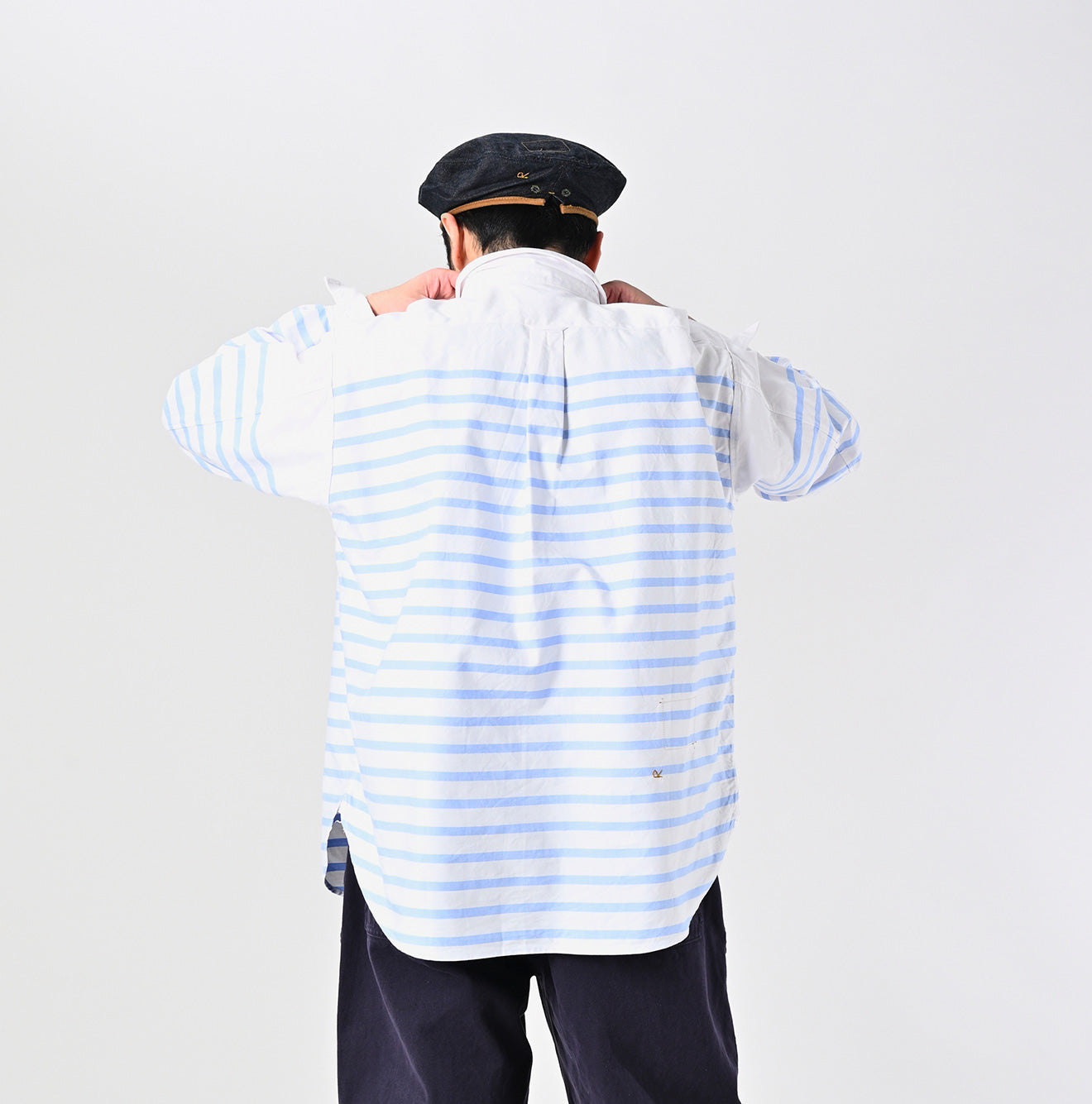 Supima Oxford 908 Ocean Basque Shirt - 45R by 45rpm studio