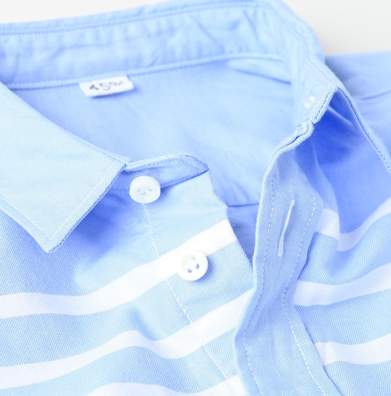 Supima Oxford 908 Ocean Basque Shirt - 45R by 45rpm studio - Image 15