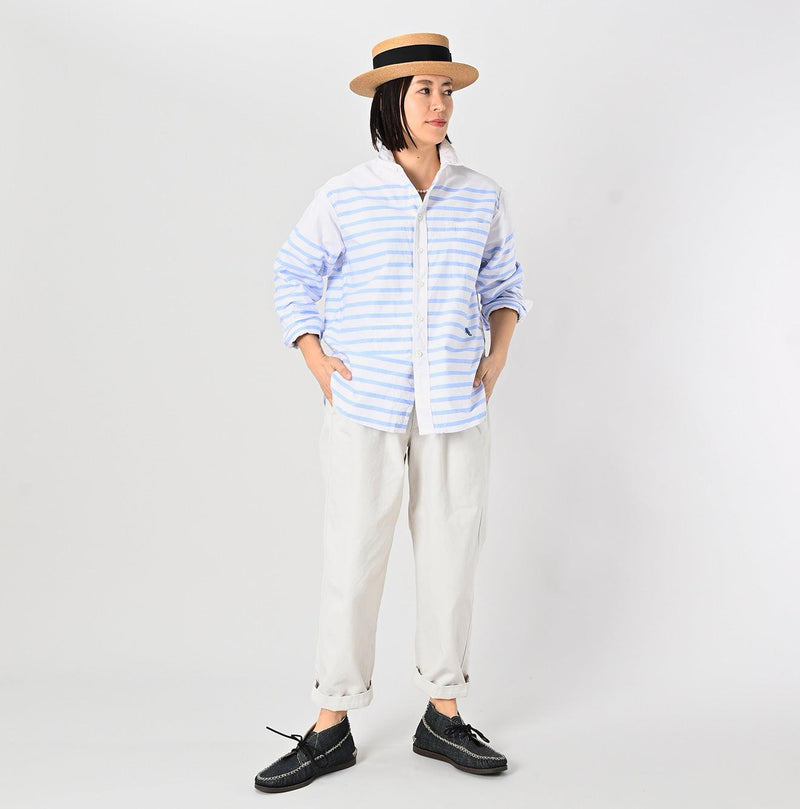 Supima Oxford 908 Ocean Basque Shirt - 45R by 45rpm studio - Image 3
