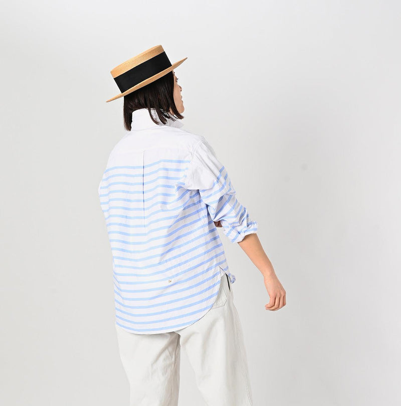 Supima Oxford 908 Ocean Basque Shirt - 45R by 45rpm studio - Image 5