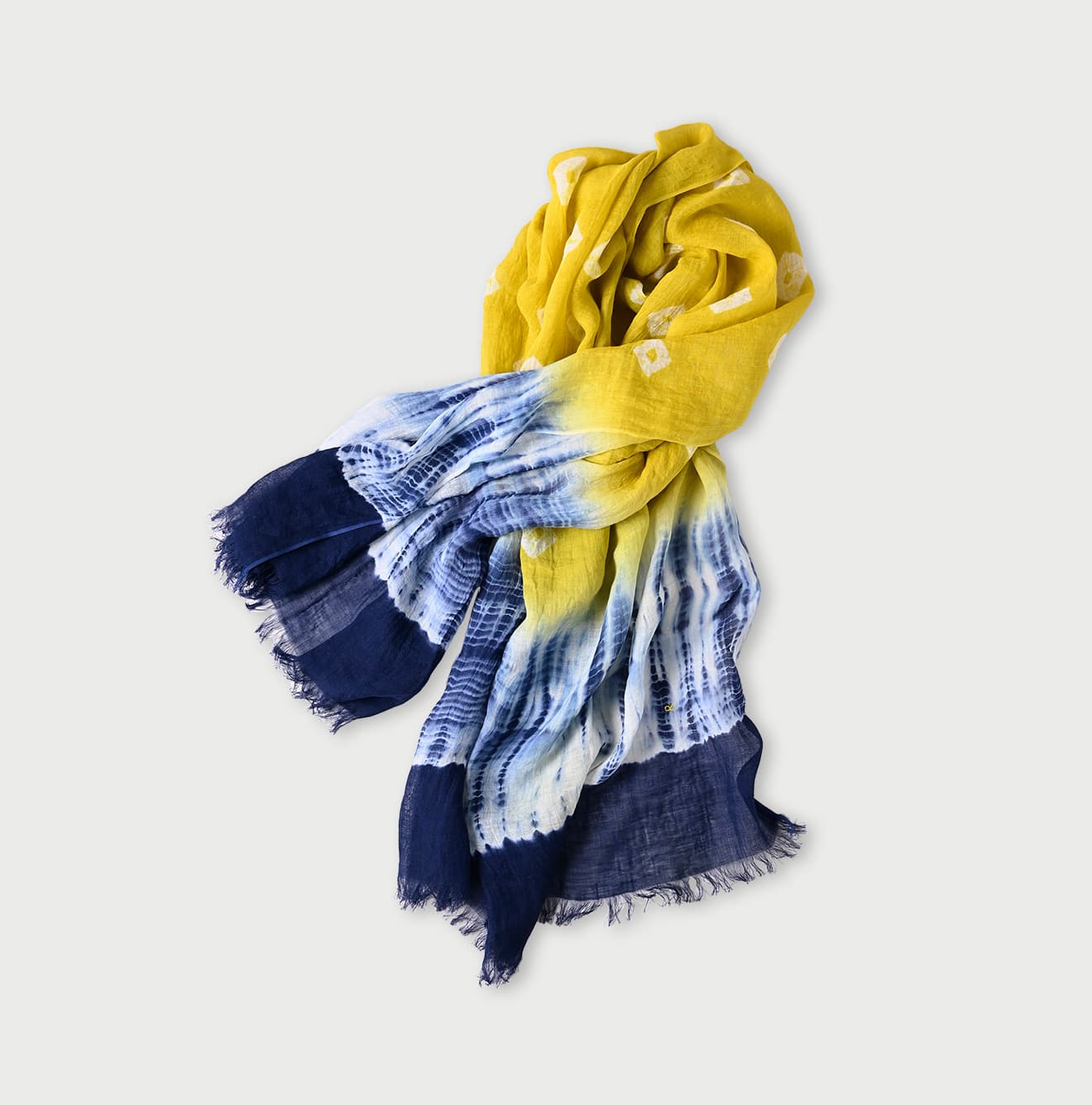 45R Shibori Linen Stole