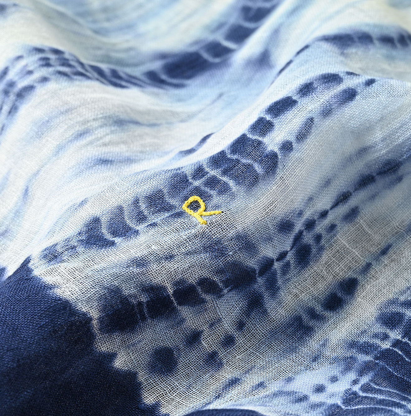 45R Shibori Linen Stole