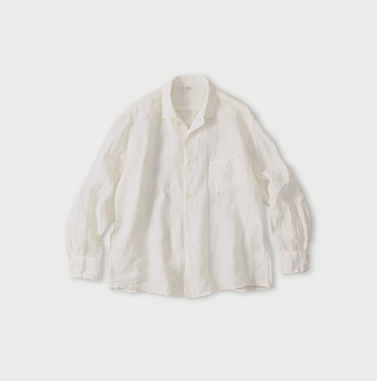 45R Linen 908 Open-Collar Shirt