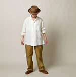 45R Linen 908 Open-Collar Shirt