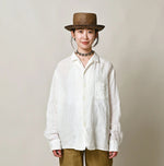 45R Linen 908 Open-Collar Shirt