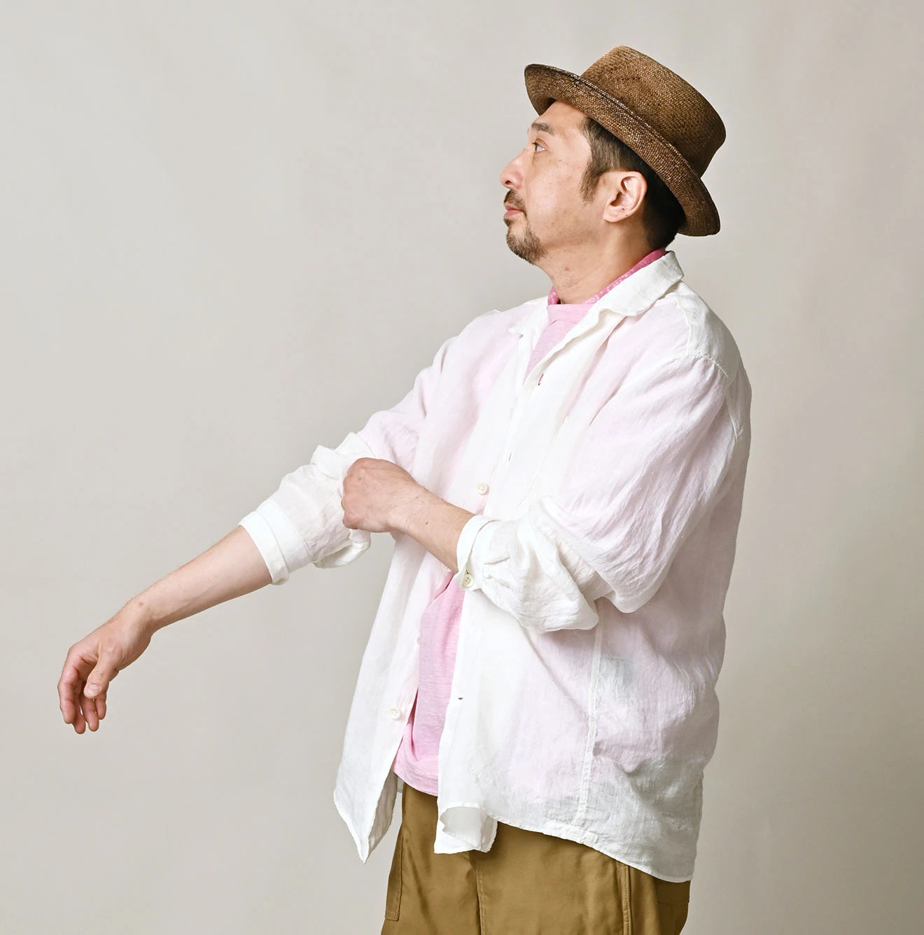 45R Linen 908 Open-Collar Shirt - Image 9