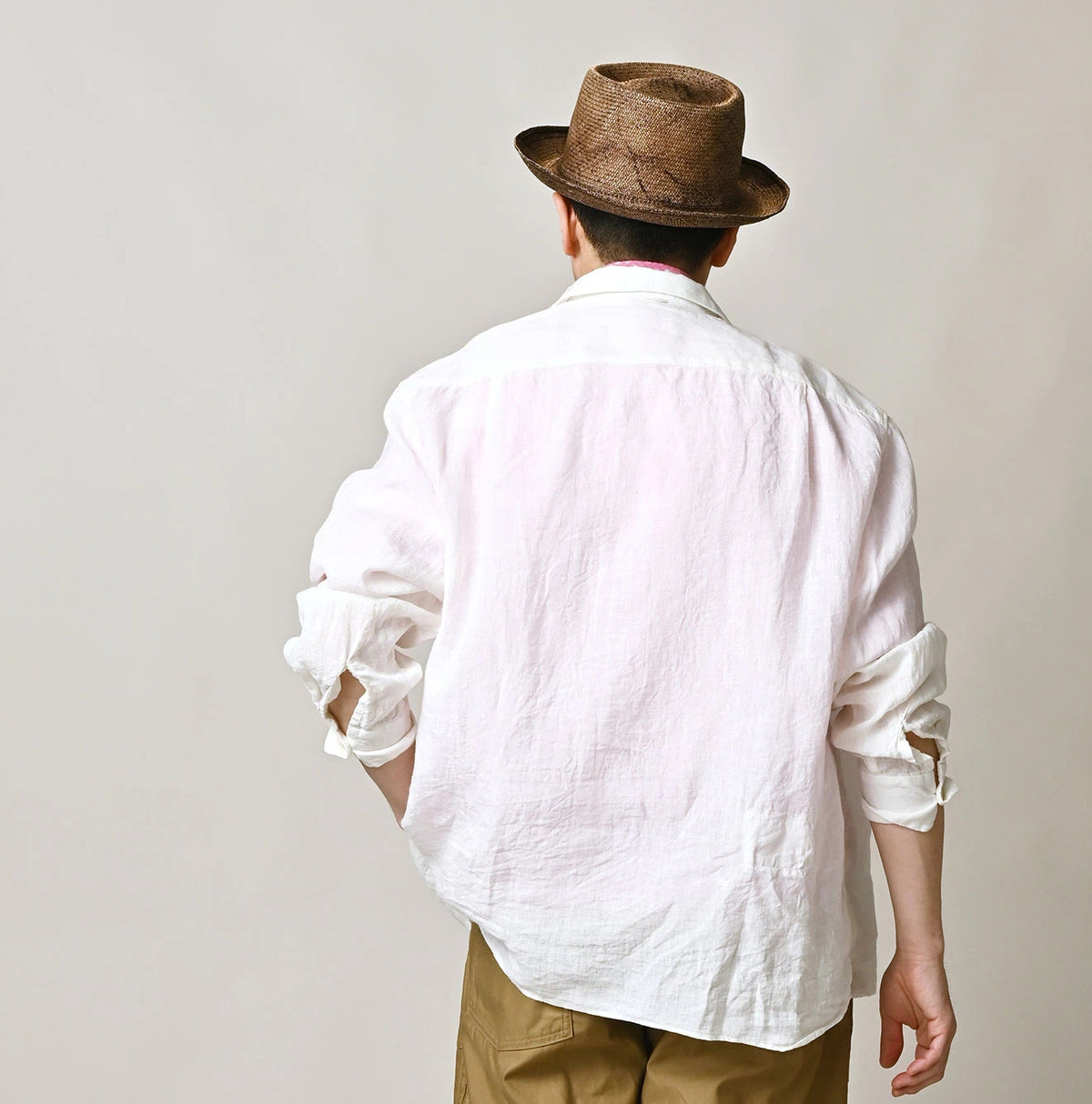 45R Linen 908 Open-Collar Shirt