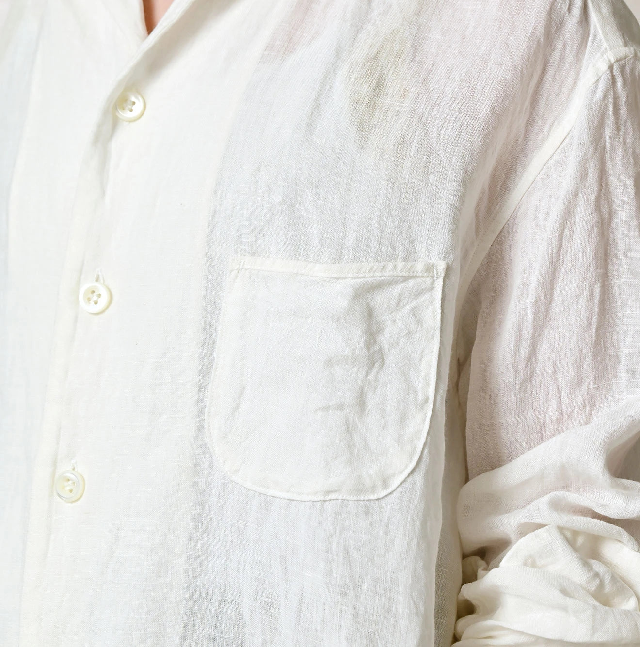 45R Linen 908 Open-Collar Shirt - Image 12