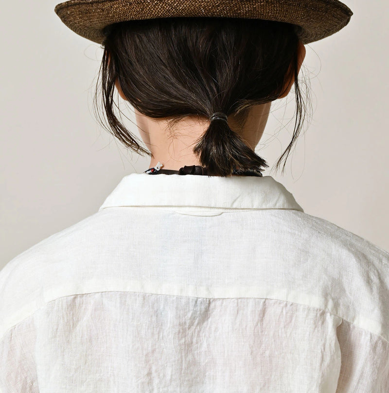 45R Linen 908 Open-Collar Shirt - Image 14