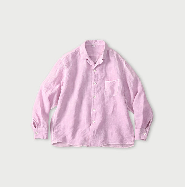 45R Linen 908 Open-Collar Shirt (Plant-Based Dye)
