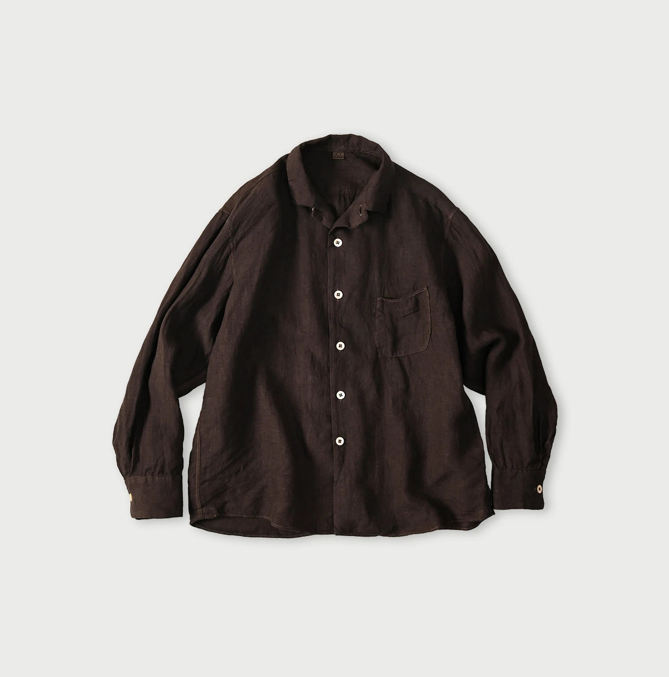 45R Linen 908 Open-Collar Shirt (Plant-Based Dye) - Image 2
