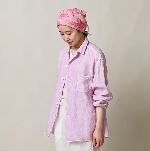 45R Linen 908 Open-Collar Shirt (Plant-Based Dye)
