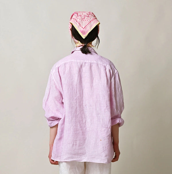 45R Linen 908 Open-Collar Shirt (Plant-Based Dye)