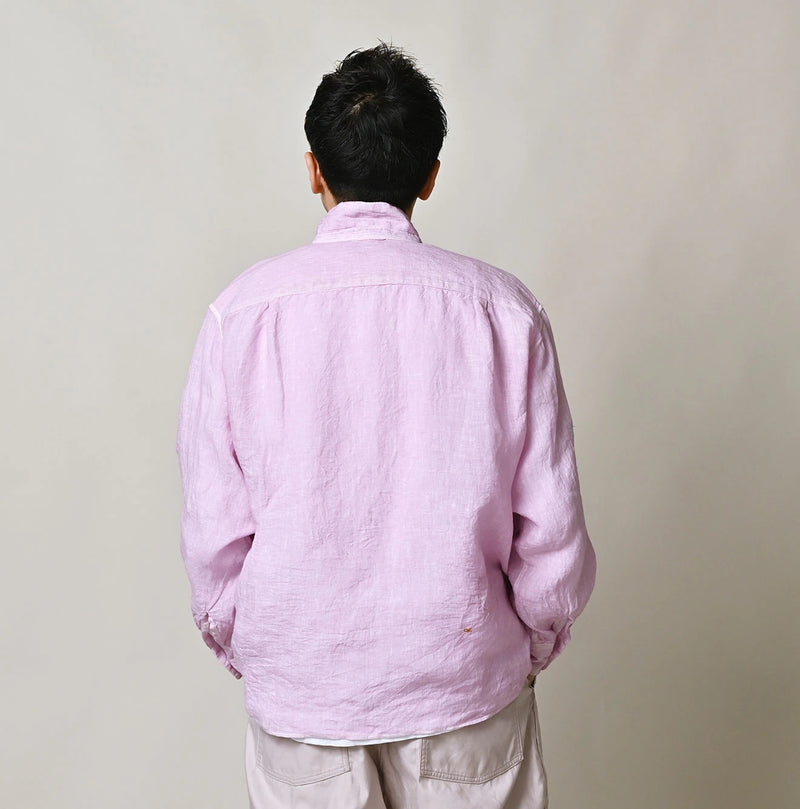 45R Linen 908 Open-Collar Shirt (Plant-Based Dye) - Image 11