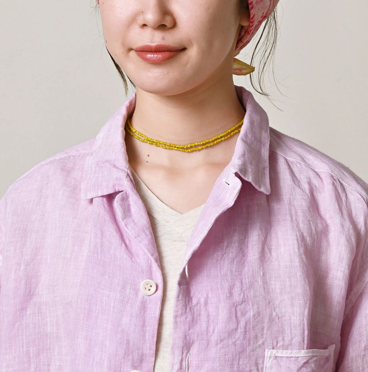 45R Linen 908 Open-Collar Shirt (Plant-Based Dye)