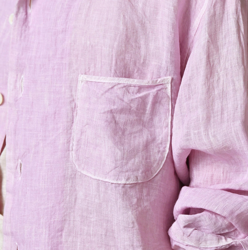 45R Linen 908 Open-Collar Shirt (Plant-Based Dye) - Image 13