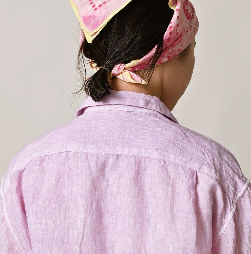 45R Linen 908 Open-Collar Shirt (Plant-Based Dye) - Image 14