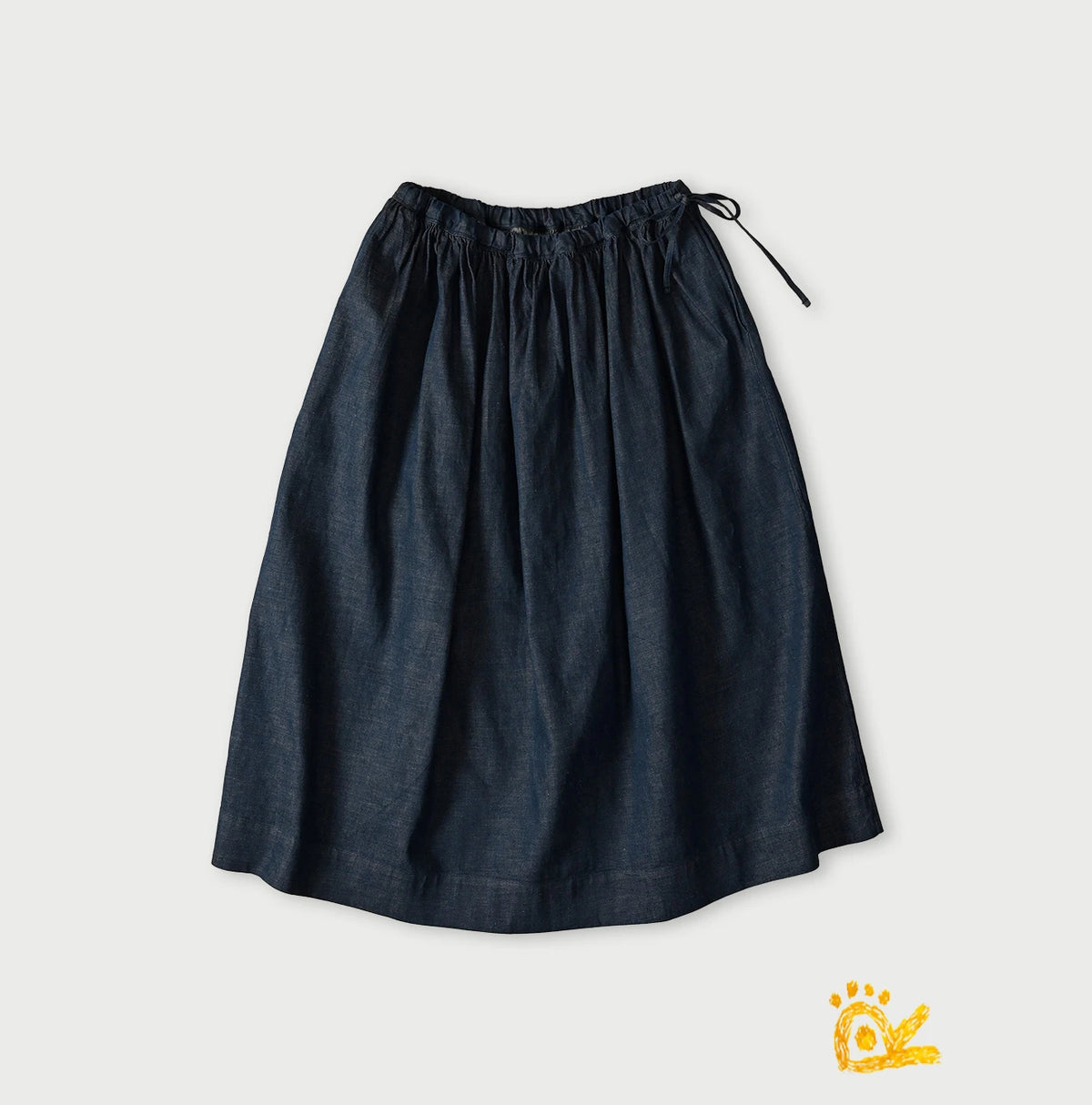 45R ONEONE Treasure Indigo Easy Gathered Skirt
