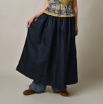 45R ONEONE Treasure Indigo Easy Gathered Skirt