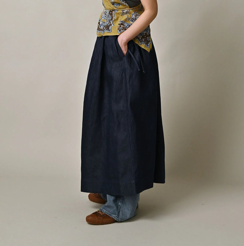 45R ONEONE Treasure Indigo Easy Gathered Skirt - Image 5