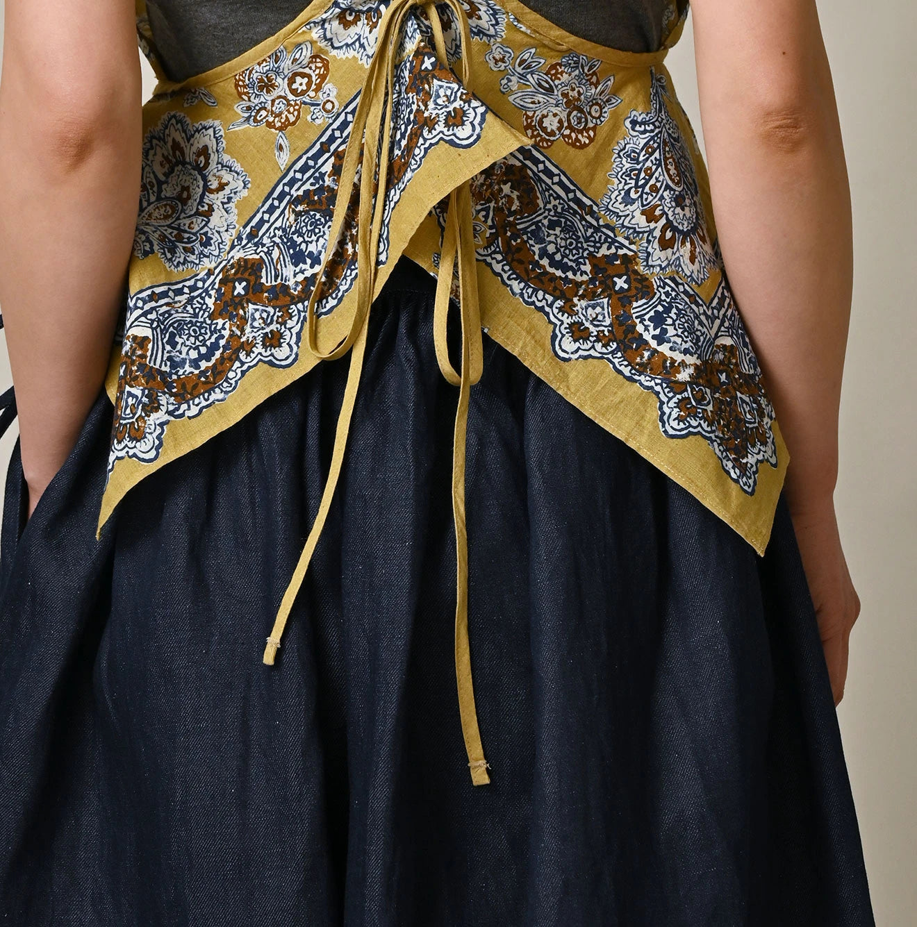 45R ONEONE Treasure Indigo Easy Gathered Skirt - Image 8