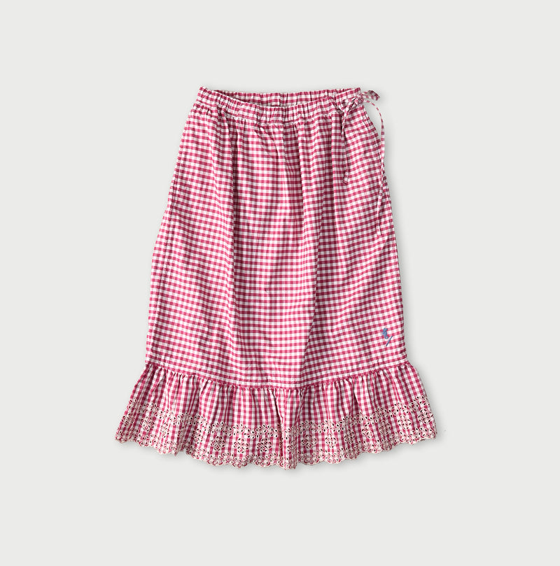 Hayama 504-Oxford Gingham Petti Skirt - Image 1