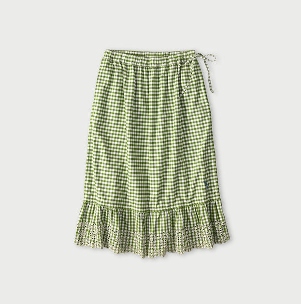 Hayama 504-Oxford Gingham Petti Skirt