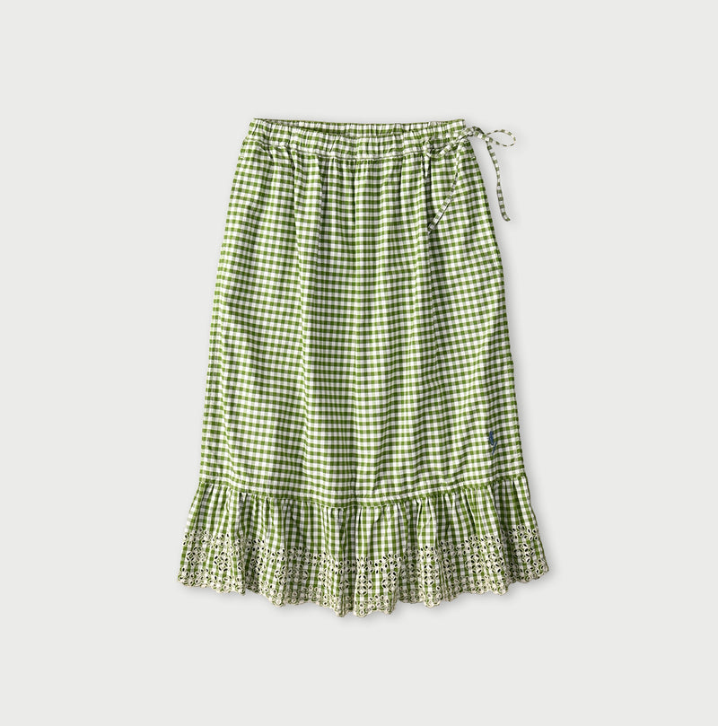 Hayama 504-Oxford Gingham Petti Skirt - Image 2