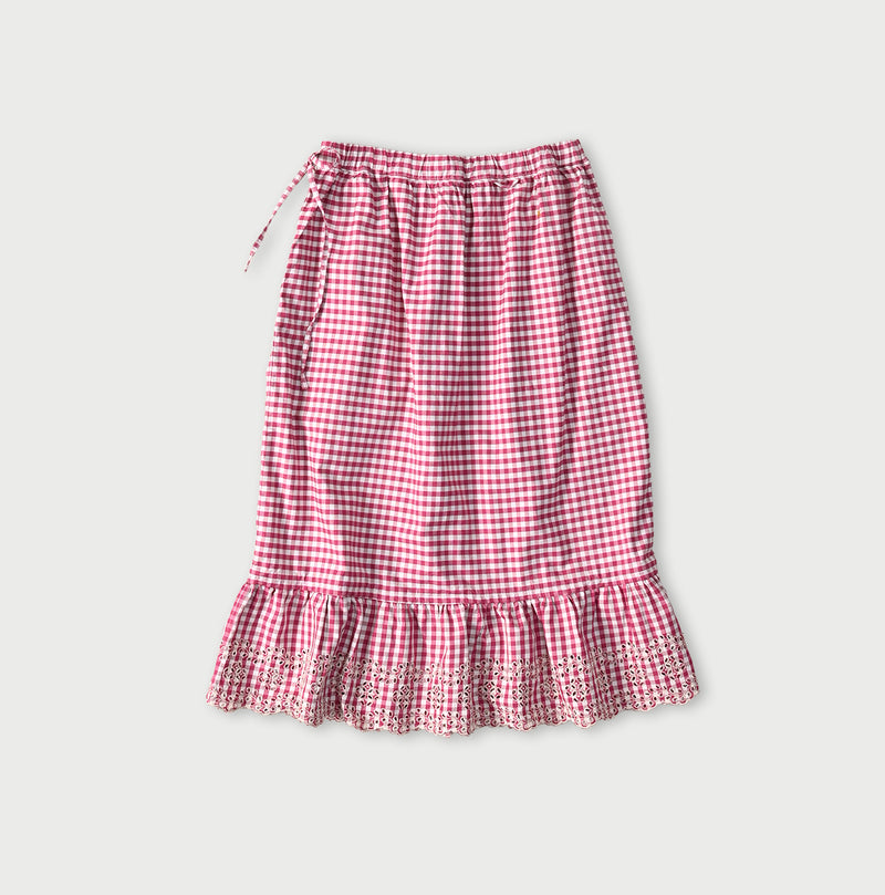 Hayama 504-Oxford Gingham Petti Skirt - Image 13